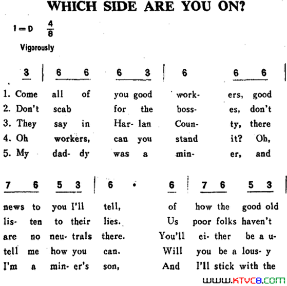 WHICHSIDEAREYOUON[美]你站在哪一边简谱