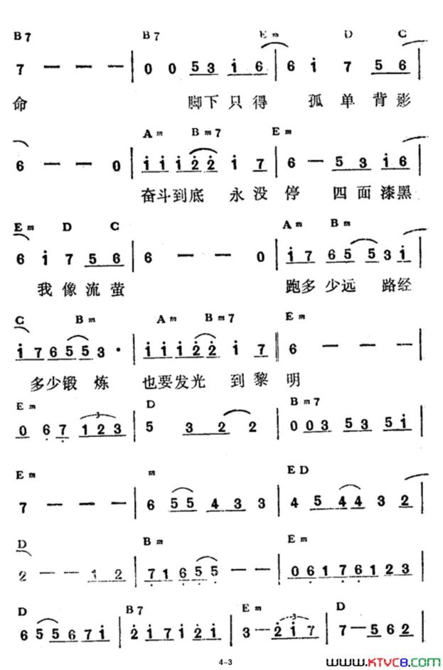 流浪的心佚名词曲、王杰演唱版简谱