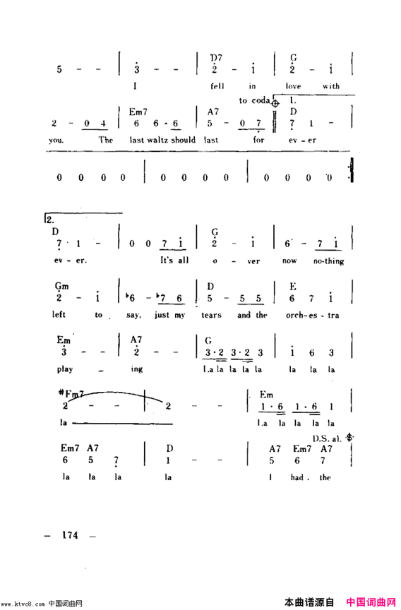 TheLastWaltz简谱