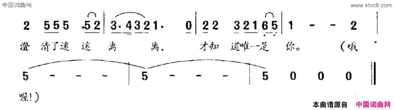 人生大演义连续剧《燃烧的烛光》主题曲简谱