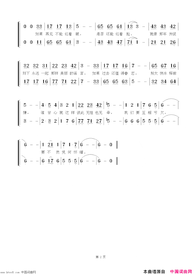 匆匆那年电影《匆匆那年》主题曲简谱