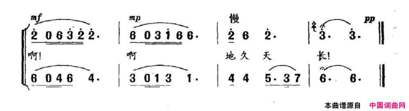 蓝天奏鸣曲男女声二重唱简谱